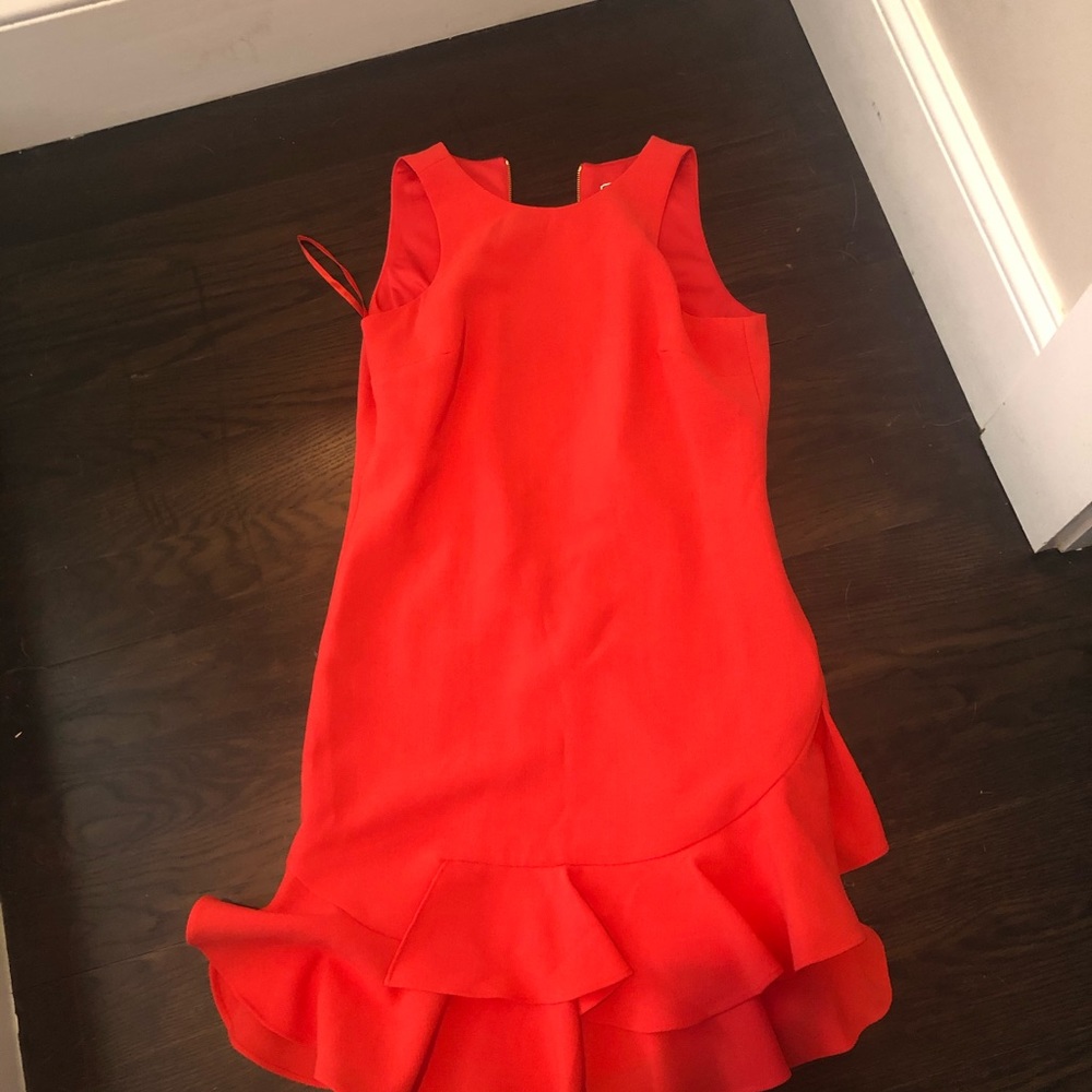 Orange Ruffle dress.